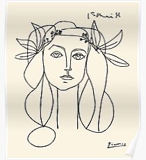 Picasso head of a women poster Poster