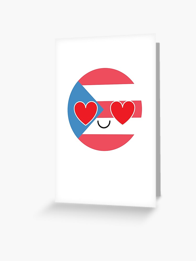 Puerto Rico Emoji Greeting Card By Hippoemo Redbubble