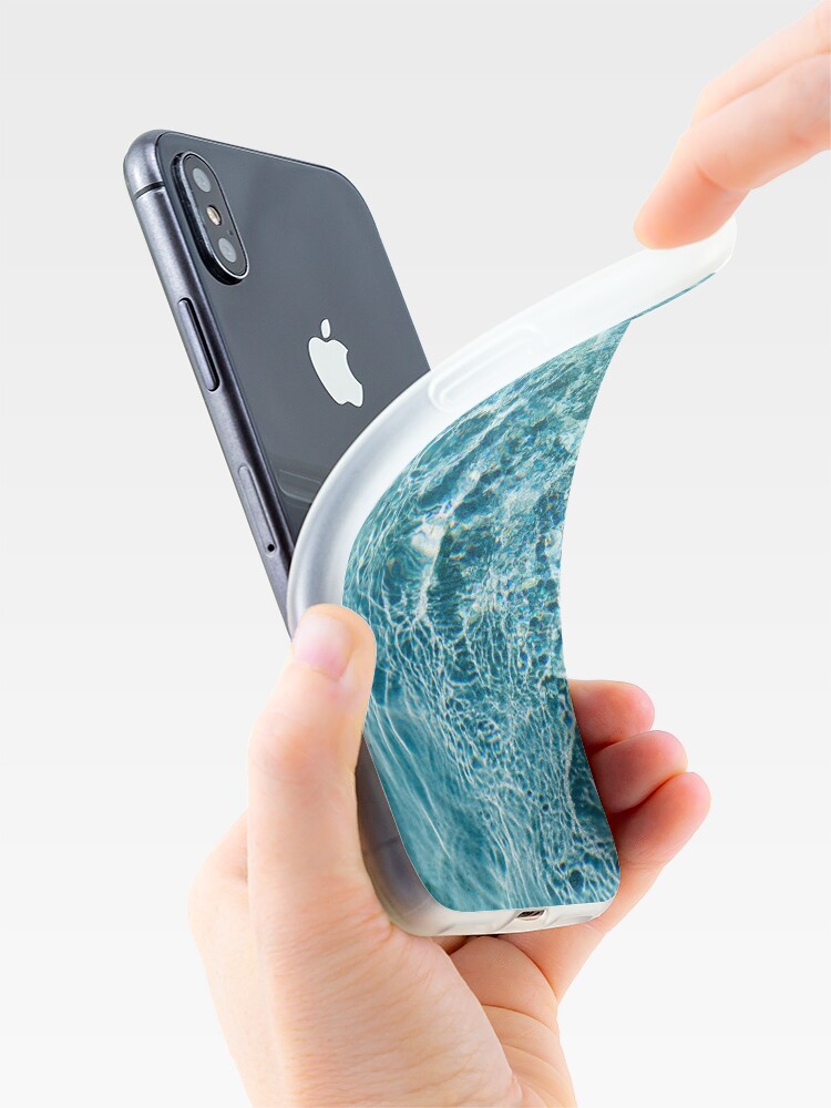 Alternate view of Aquamarine and Turquoise Rainbows - Gems in a Fountain - Horizontal iPhone Case & Cover
