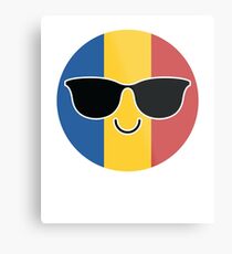 Romania Emoji Metal Print