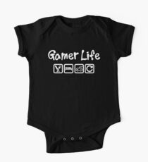 GAMER LIFE - ESSEN SCHLAF SPIEL WIEDERHOLEN Baby Body Kurzarm