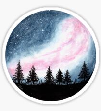 Galaxy Forest - Round Sticker