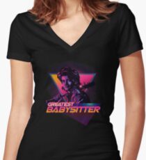 Greatest Babysitter Women's Fitted V-Neck T-Shirt