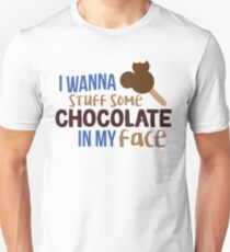 Ich möchte etwas Schokolade in meinem Gesicht! Slim Fit T-Shirt