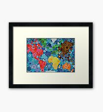 Spirograph world map Framed Print