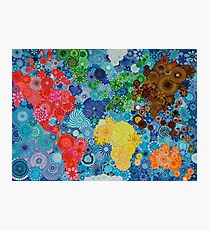 Spirograph world map Photographic Print