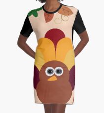 Thanksgiving Turkey Graphic T-Shirt Dress