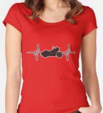 Heartbeat / Pulse - Cruiser Motorcycle Women's Fitted Scoop T-Shirt