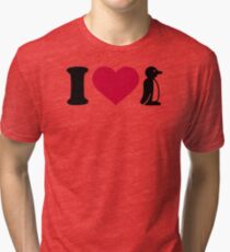 I love Penguin Tri-blend T-Shirt