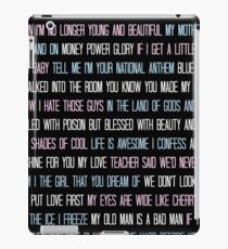 Lana Del Rey Lyrics Overload iPad Case/Skin