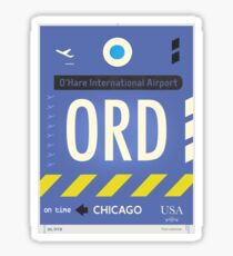 ORD Chicago airport code Sticker