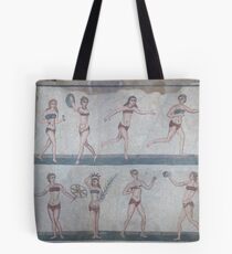 Bikini Girls Mosaic - Villa Romana del Casale Tote Bag