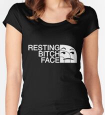 "Resting Bitch Face" TNF Parody T-Shirt Women's Fitted Scoop T-Shirt