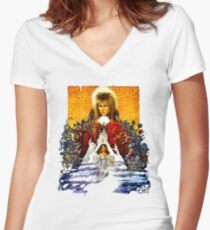 Labyrinth Poster Tailliertes T-Shirt mit V-Ausschnitt