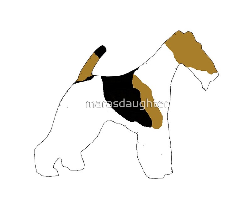 Download "wire fox terrier color silhouette" by marasdaughter | Redbubble