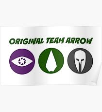 Original Team Arrow - Colorful Symbols - Hero Logos Poster