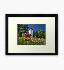 Flowers at the Light - Michigan Framed Print