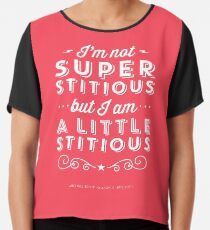 The Office Dunder Mifflin Michael Scott Quote - Superstitious Chiffon Top