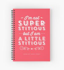 The Office Dunder Mifflin Michael Scott Quote - Superstitious Spiral Notebook