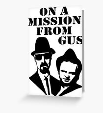 Blue Brothers (On a mission from Gus) Greeting Card