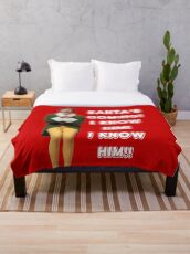 SANTA'S COMING! I KNOW HIM! Elf The Movie Will Ferrell Buddy Christmas Throw Blanket