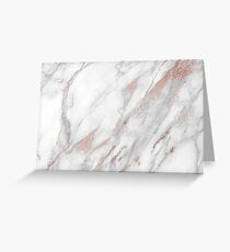 Elegant Rose Gold Marble Greeting Card
