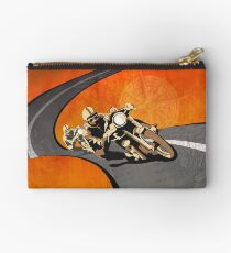 retro motorcycle Isle of Man TT poster Studio Pouch