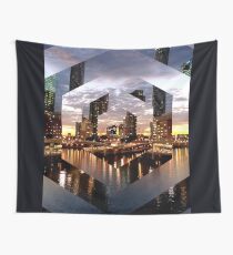 Beautiful Brisbane City River - A Geometric Print Wall Tapestry