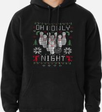 Oh Bowly Night Bowling hässliches Weihnachtsstrickjacke-Shirt Hoodie
