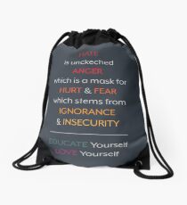From Hate to Love Drawstring Bag