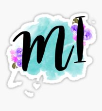 Michigan MI Watercolor Floral Sticker