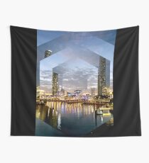 Beautiful Brisbane River Print - A Geometric Design Wall Tapestry