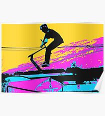 Free Falling - Stunt Scooter Rider Poster