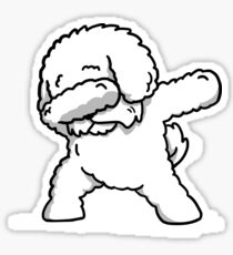 Funny Dabbing Bichon Frise Sticker
