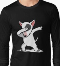 Lustiger tupfender englischer Bullterrier Langarmshirt