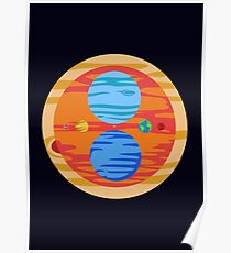 Our Rad Solar System (Overlapping) Poster