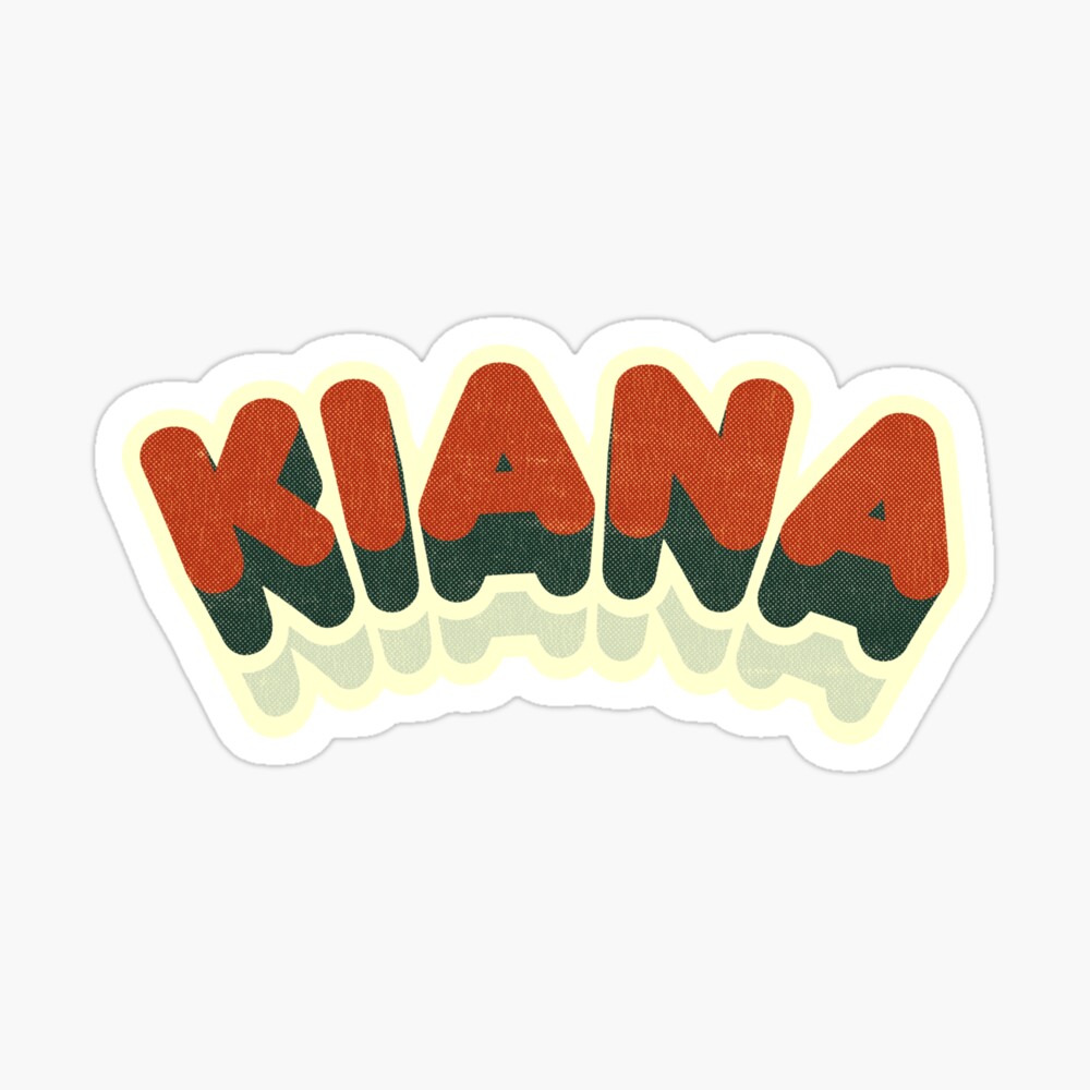 Kiana | Retro Curve Sticker