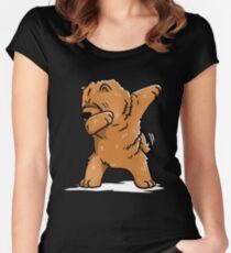 Lustiger tupfender Chow Chow Dog Tailliertes Rundhals-Shirt