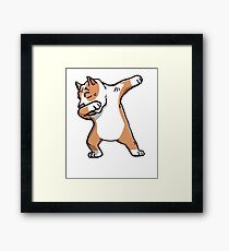 Funny Dabbing Pit Bull Dog Framed Print