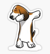 Funny Dabbing Basset Hound Dog Sticker