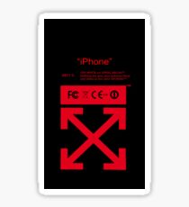 Red Off White Sticker