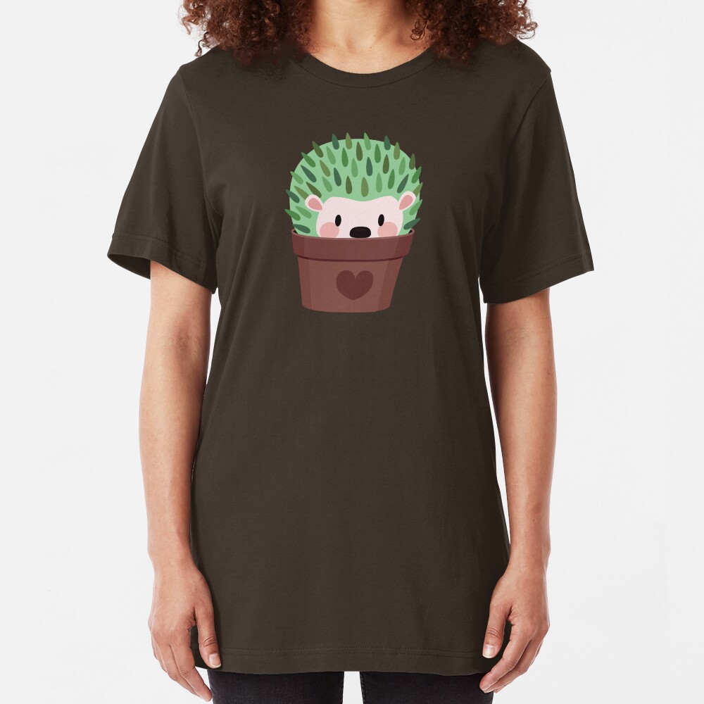 Hedgehogs disguised as cactuses Slim Fit T-Shirt
