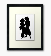 Couple Inspired Silhouette Framed Print