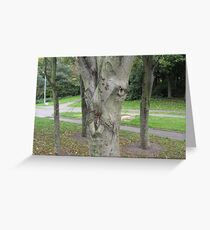 Wild Tree Face Greeting Card