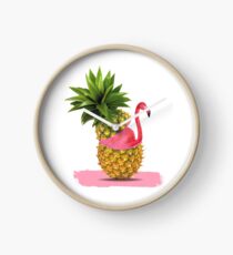 Flamingoparty Uhr