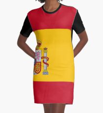Flag of Spain Graphic T-Shirt Dress