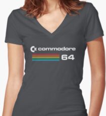 The Commodore 64 Women's Fitted V-Neck T-Shirt