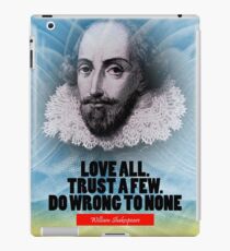 William Shakespeare Inspiration Quote iPad Case/Skin