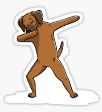 Funny Dabbing Rhodesian Ridgeback Dog Sticker