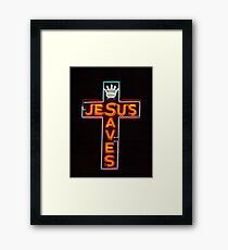 Jesus Saves Framed Print
